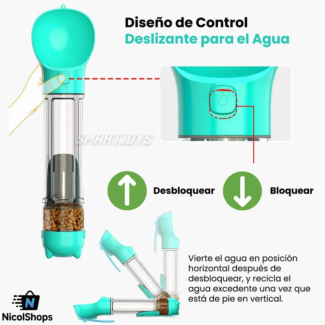 BOTELLA PORTATIL 4 EN 1 MULTIFUNCIONALL