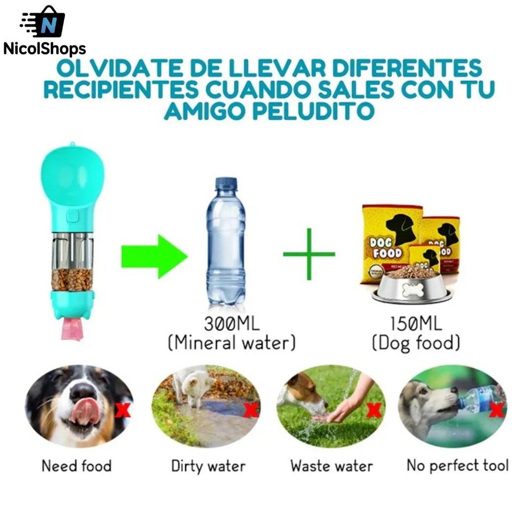 BOTELLA PORTATIL 4 EN 1 MULTIFUNCIONALL