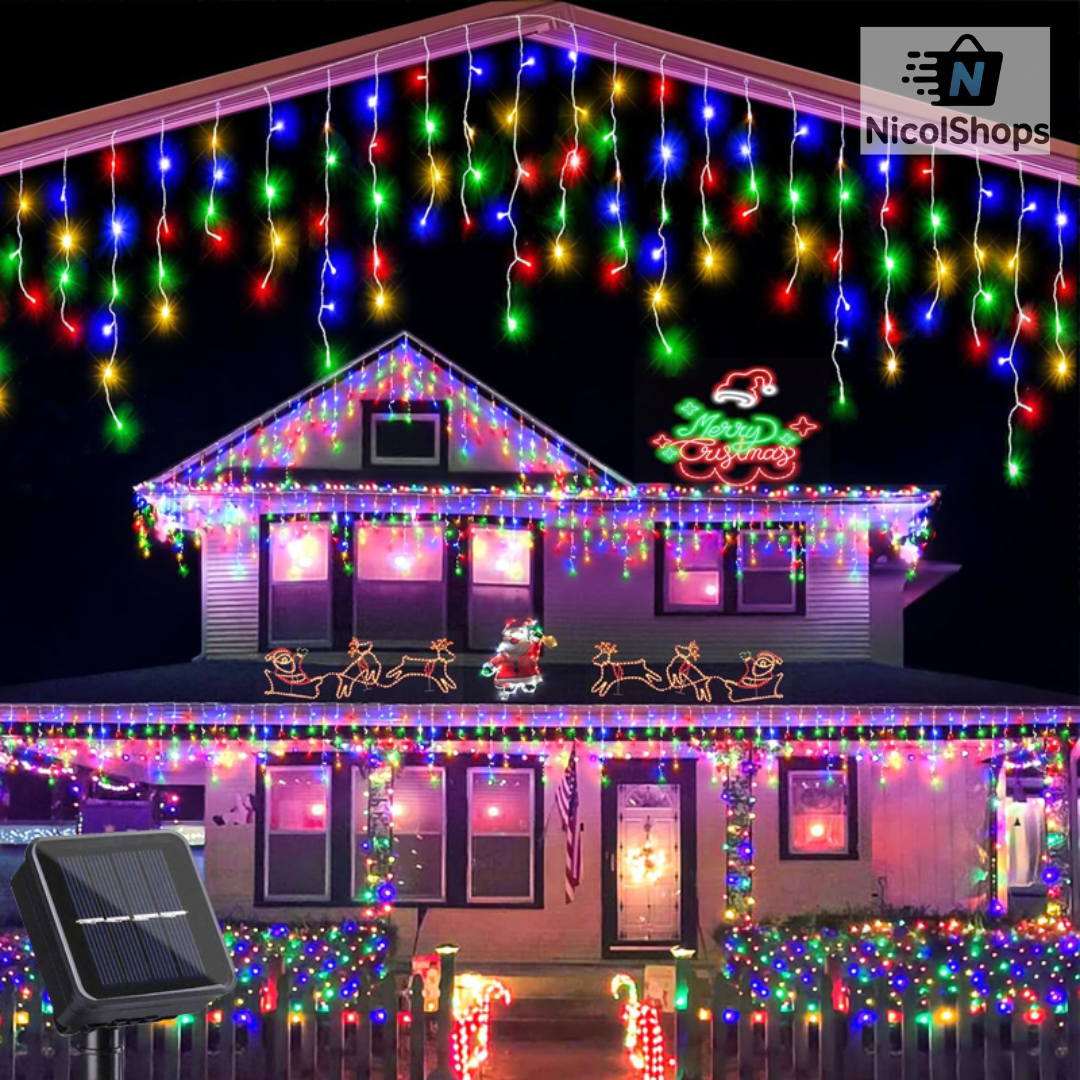 LUCES DE NAVIDAD CON PANEL SOLAR 20 METROS