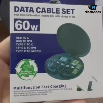 DUO CUADERNO REUTILIZABLE INTELIGENTE SCANEABLE + SET DE CABLES ADAPTADORES MULTIFUNCIÓN